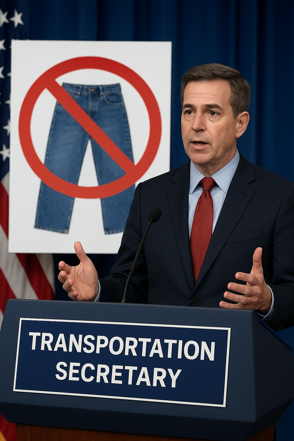 No Pants No Fly sign